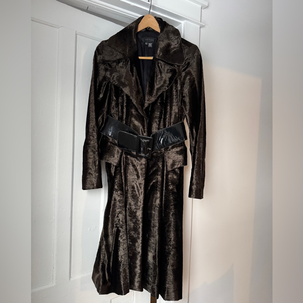 Zara Dark Brown Women's Coat with Belt